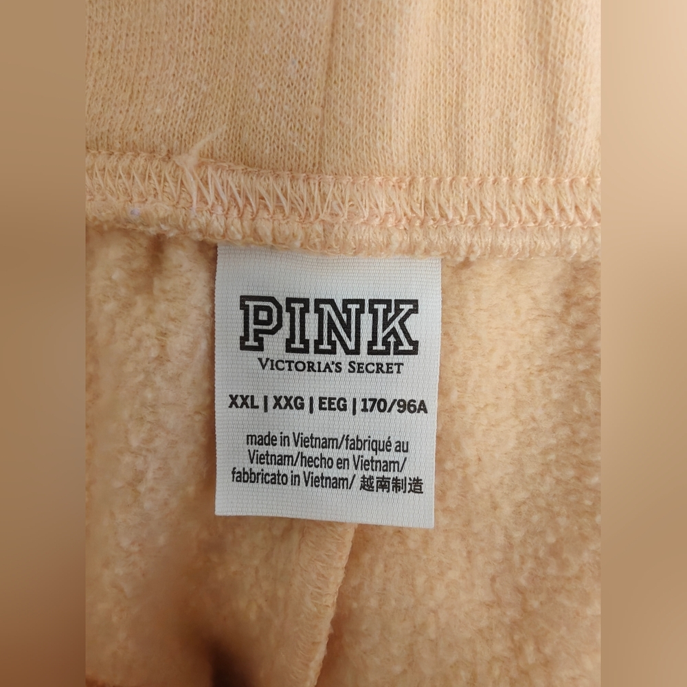 PINK Victoria's Secret Everyday Lounge Baggy Campus Yellow Sweatpants Size XXL - Picture 5 of 5